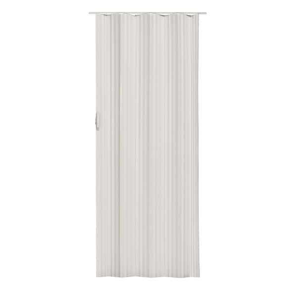Spectrum Dunes 36 in. x 80 in. White Vinyl Accordion Door with Hardware