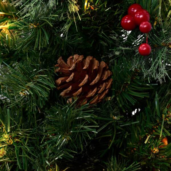 Astella ft. Pre-lit Artificial Christmas Tree with 50 Warm Lights, Pinecones and Berries CT050 - The Home Depot Astella ft. Pre-lit Artificial Christmas Tree with 50 Warm Lights, Pinecones and Berries CT050 - The Home Depot