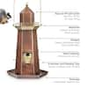 Good Directions Copper and Brass Lighthouse Bird Feeder – Extra-Large 5 lb.  Seed Capacity BF302VB - The Home Depot