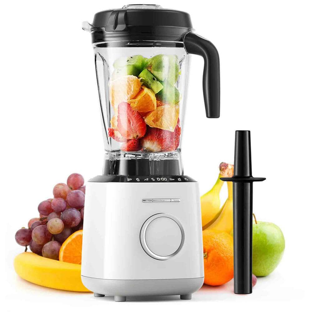 64 oz. 10-Speed White High Power Blender Smoothie Maker with 6 Pre-Setting 