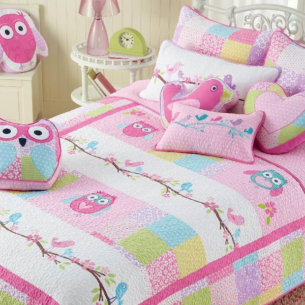 Cozy Line Home Fashions Little Cute Birds Owls Spring Floral 7