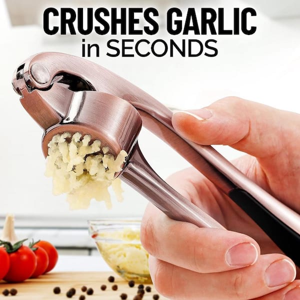 Zulay Kitchen Premium Garlic Press Set - Rust Proof & Dishwasher Safe  Professional Garlic Mincer Tool - Easy-Squeeze, Easy-Clean with Soft,  Ergonomic