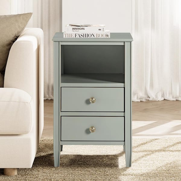Unbranded Winsley Antique Gray 2-Drawer 17 in. W Nightstand