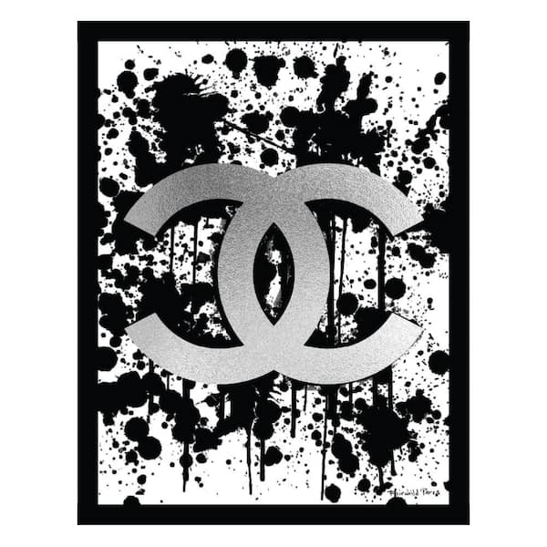VENICE BEACH Collections Fashion Designer Splatter Logo-Framed Print by Fairchild Paris Abstract Poster Art Print 18 in. x 14 in.