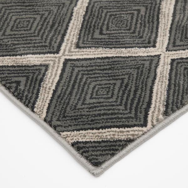 Stratford Isaak Sterling/Birch 9 in. x 26 in. Woven Polypropylene Stair Tread Cover (Set of 1)