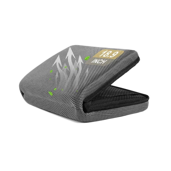 Dark Grey Mesh Foldable Travel Seat Cushion with Anti-Slip Bottom