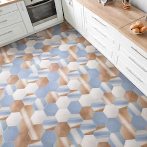 Zahara Hex Deco Mix 8-5/8 in. x 9-7/8 in. Porcelain Floor and Wall Tile (11.5 sq. ft./Case)