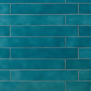 Appaloosa Carribean Blue 3 in. x 18 in. Porcelain Floor and Wall Tile (10.76 sq. ft./Case)