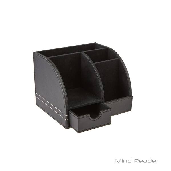 Mind Reader PU Leather Full Desk Accessory Set Organizer in Black  FULLDESK-BLK - The Home Depot