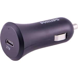 27-Watt 1 USB-C Port Car Charger with Power Delivery, Black