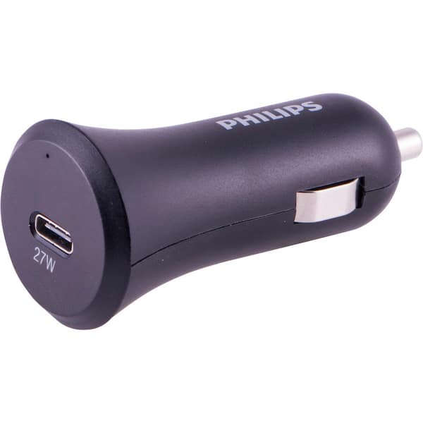 Philips 27-Watt 1 USB-C Port Car Charger with Power Delivery