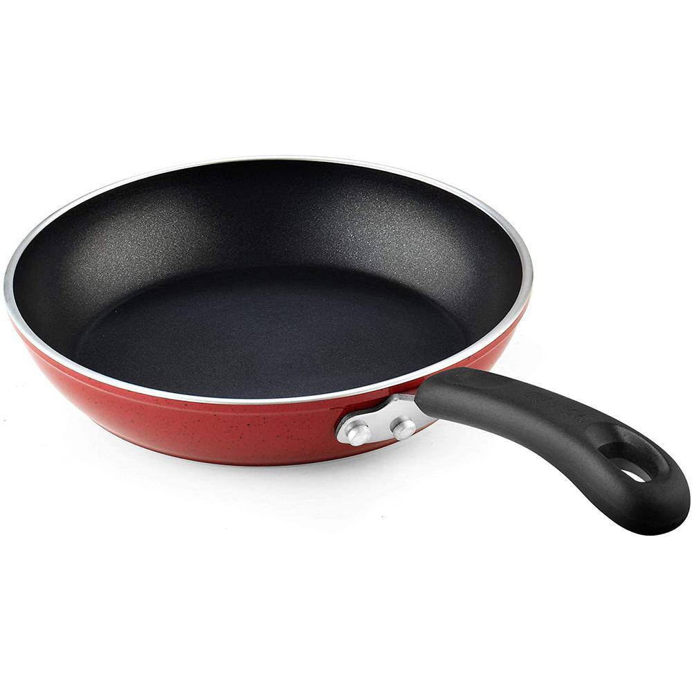Marble Red Aluminum Nonstick Fry Pan Set, 8, 9.5, 11-Inch