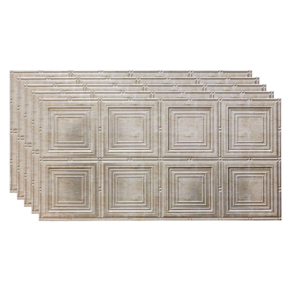 Gray Faux Tin 48'' x 24'' Decorative Ceiling Tiles