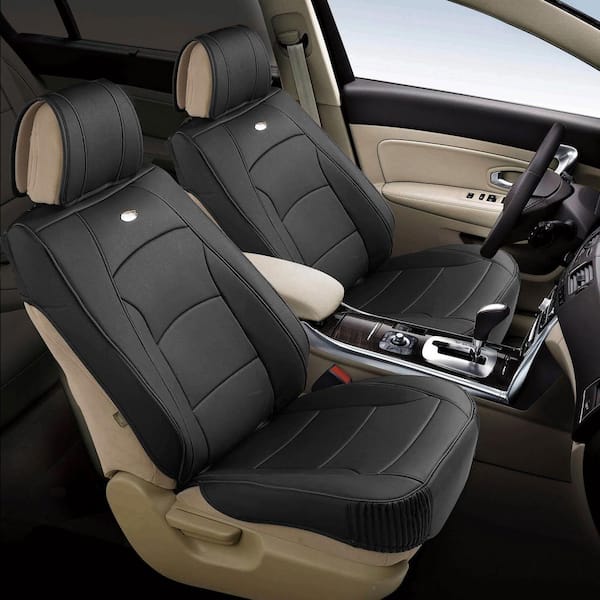 Car Seat Covers Ultra Comfort Leatherette Seat Cushions Front Removable  Headrest