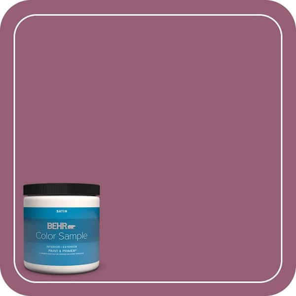 BEHR PREMIUM PLUS 8 oz. #MQ1-03 Glitz and Glamour Satin Enamel Interior/Exterior Paint & Primer Color Sample