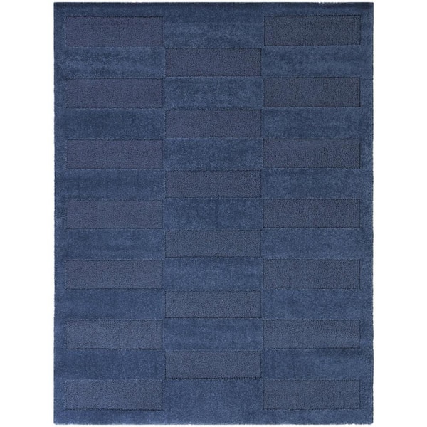 BALTA Macquer Blue 8 ft. x 10 ft. Geometric Area Rug