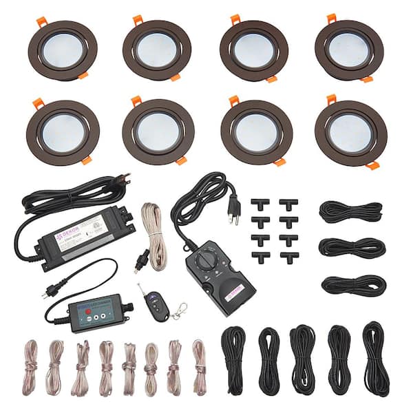 Soffit Light Kit - 8 Lights - Bronze