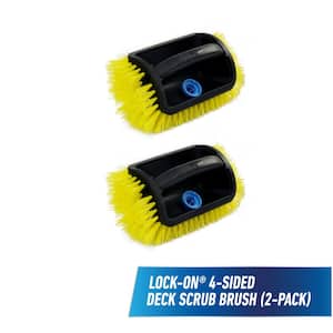 Lock-On 4-Sided Deck Scrub Brush (2-Pack)