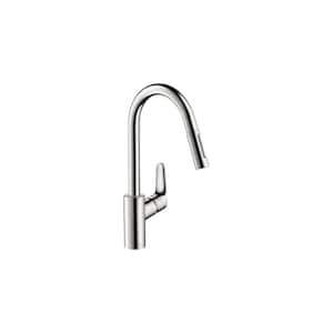 Focus Single-Handle Pull-Down Sprayer Kitchen Faucet in Chrome