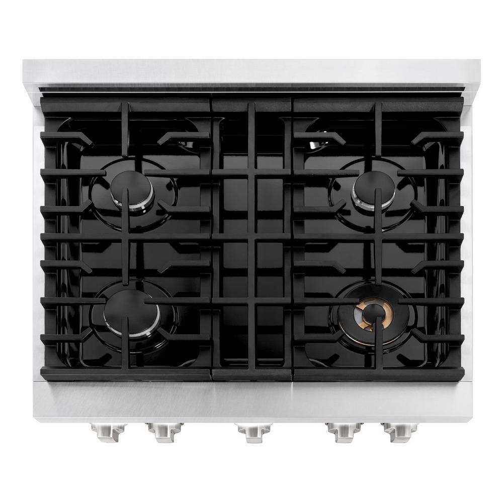 ZLINE 30" Stainless Steel Freestanding Gas Range with Convection Oven