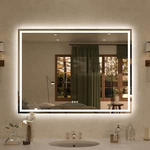 Spring 48 in. W x 36 in. H Rectangular Frameless LED Wall Bathroom Vanity Mirror