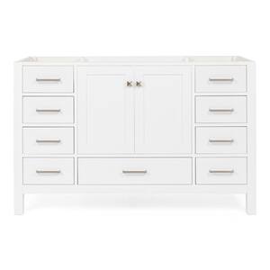 Cambridge 54 in. W Vanity Cabinet Only in White