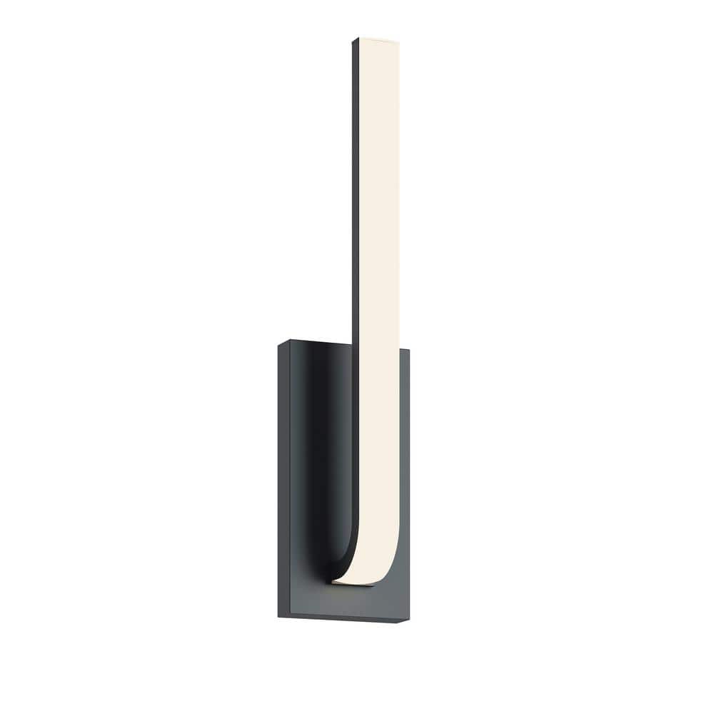 Lumina Transitional 1-Light Black Dimmable Wall Sconce with Acrylic Shade price history on PriceWatchPro