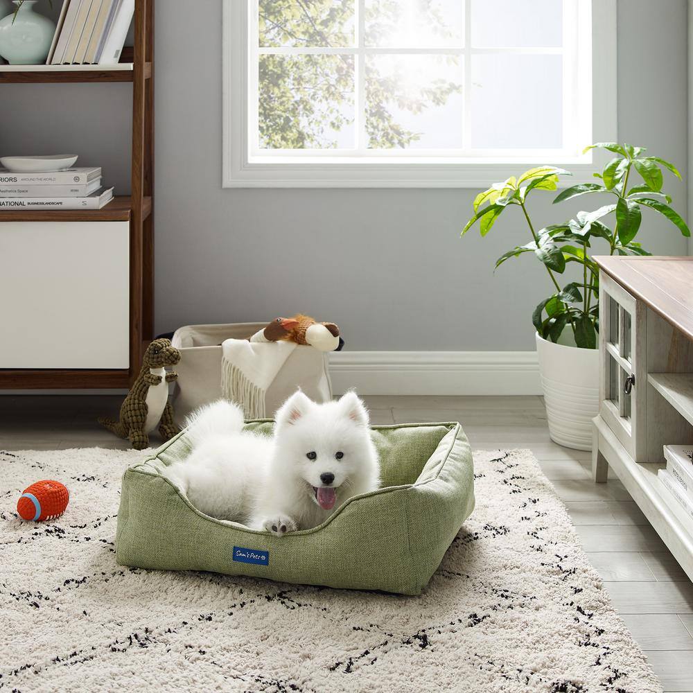 Julius Small Olive Polyester Outdoor Dog Bed