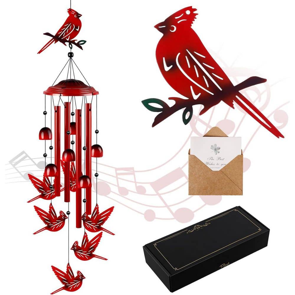 Handcrafted Cardinal Wind Chime with Soothing Tones for Garden and Home Decor price history on PriceWatchPro