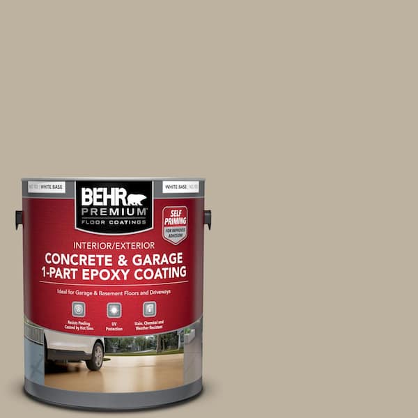 BEHR PREMIUM 1 gal. #PFC-32 Spanish Parador Self-Priming 1-Part Epoxy Satin Interior/Exterior Concrete and Garage Floor Paint