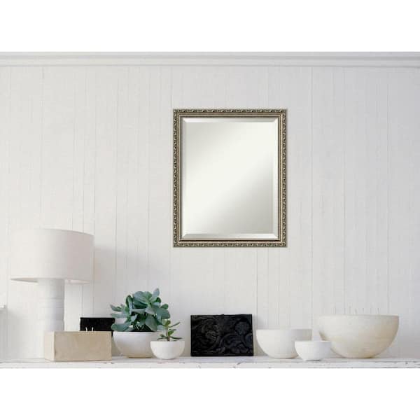 Amanti Art Medium Rectangle Silver Casual Mirror (22.5 in. H x 18.5 in. W)