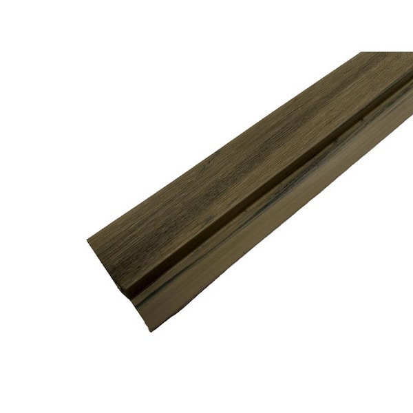 Ejoy 2.2 in. x 1.1 in. x 8.83 ft. Light Gray Outdoor European Siding PVC End Trim (1-Pieces)