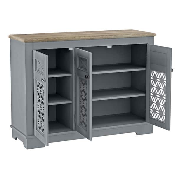 FESTIVO Vintage Gray 44 in. W Storage Buffet Sideboard with