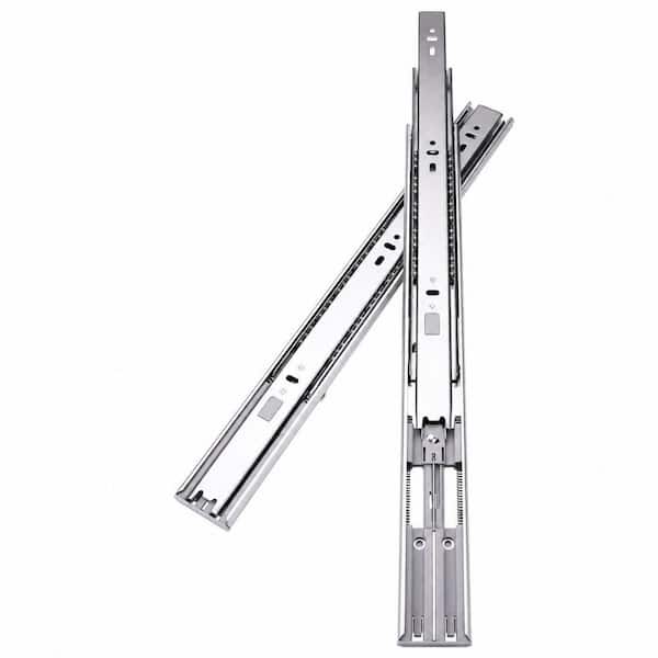 22 in. Side Mount Metal Soft-Close Heavy Duty Ball Bearing Drawer Slides Full Extension 4 Pairs 100 lb. Capacity