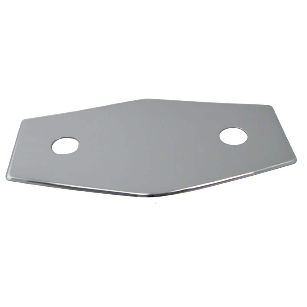Polished Chrome Two-Hole Remodel Cover Plate for Tub and Shower