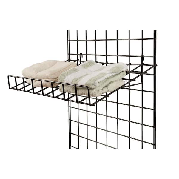 Econoco 24 in. W x 15 in. D Slant Black Wire Shelf with Front Lip (Pack of 4)