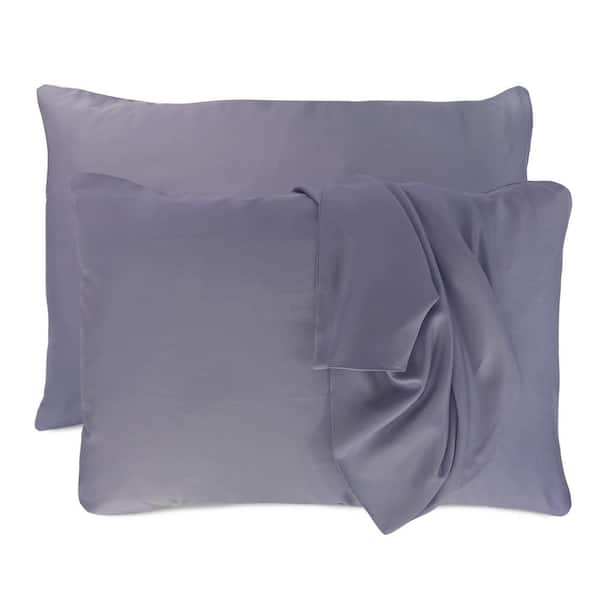 BEDVOYAGE Luxury 100% Viscose from Bamboo Standard Pillowcases (Set of 2) - Platinum