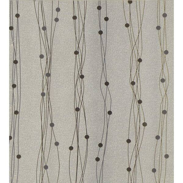 Brewster Gregory Silver Geometric Peelable Roll Wallpaper (Covers 57.8 sq. ft.)