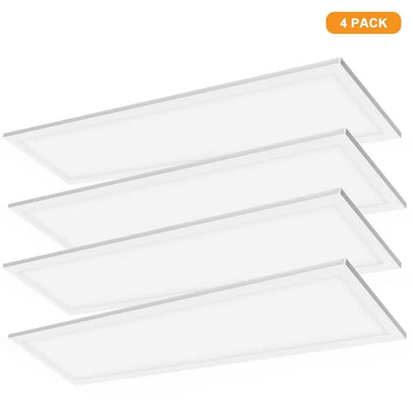 1 ft. x 4 ft. Dimmable White CCT & Wattage Selectable Integrated LED Back-Lit Panel Light (4-Pack)
