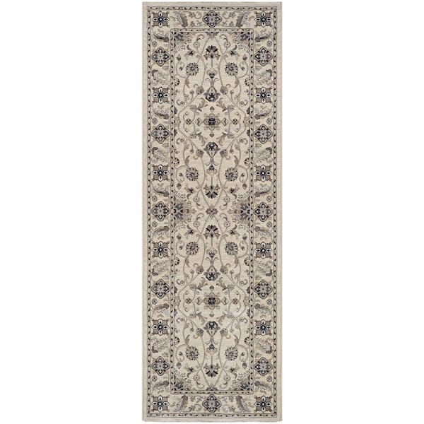 Couristan Everest Rosetta Ivory 3 ft. x 8 ft. Runner Rug ...