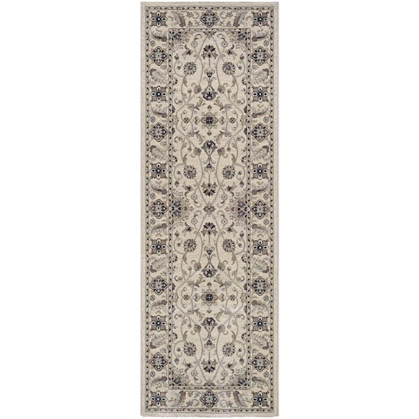 Everest Rosetta Ivory 3 ft. x 8 ft. Runner Rug