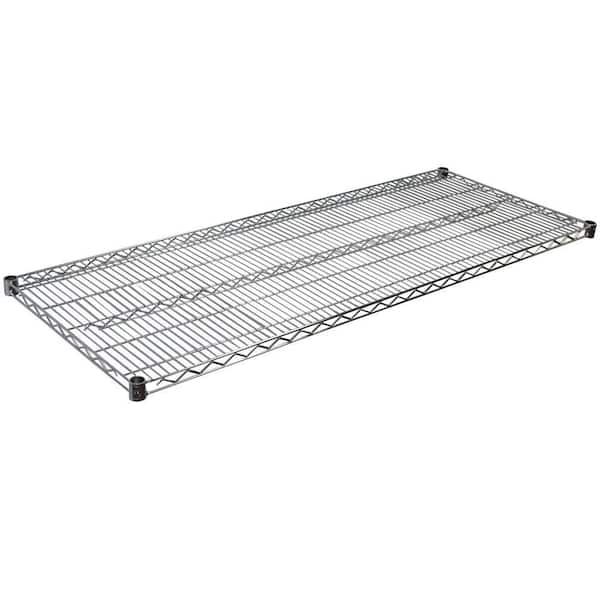 Storage Concepts 1.5 in. H x 60 in. W x 24 in. D Steel Wire Shelf in Chrome