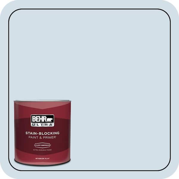 BEHR ULTRA 1 qt. #580E-1 Rain Drop Extra Durable Flat Interior Paint & Primer