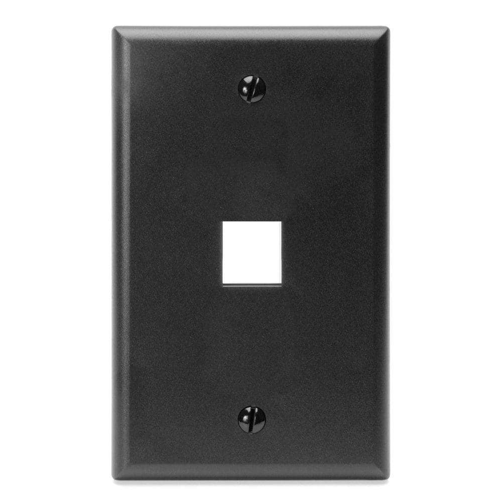 Leviton Black 1Gang Audio/Video Wall Plate (1Pack) 410801EP The