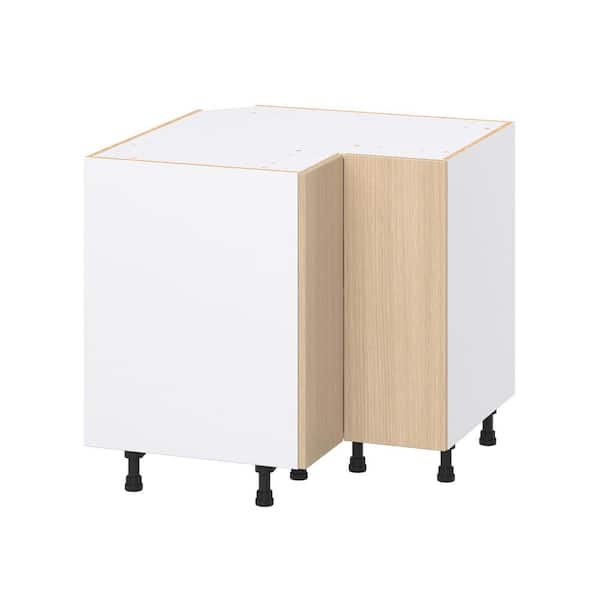 Timberline Mojavi Oak Slab Assembled Base Corner Kitchen Cabinet (36 in. W x 34.5 in. H x 24 in. D)