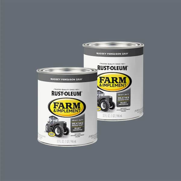 1 qt. Farm Equipment Massey Ferguson Gray Enamel Paint (2-Pack)