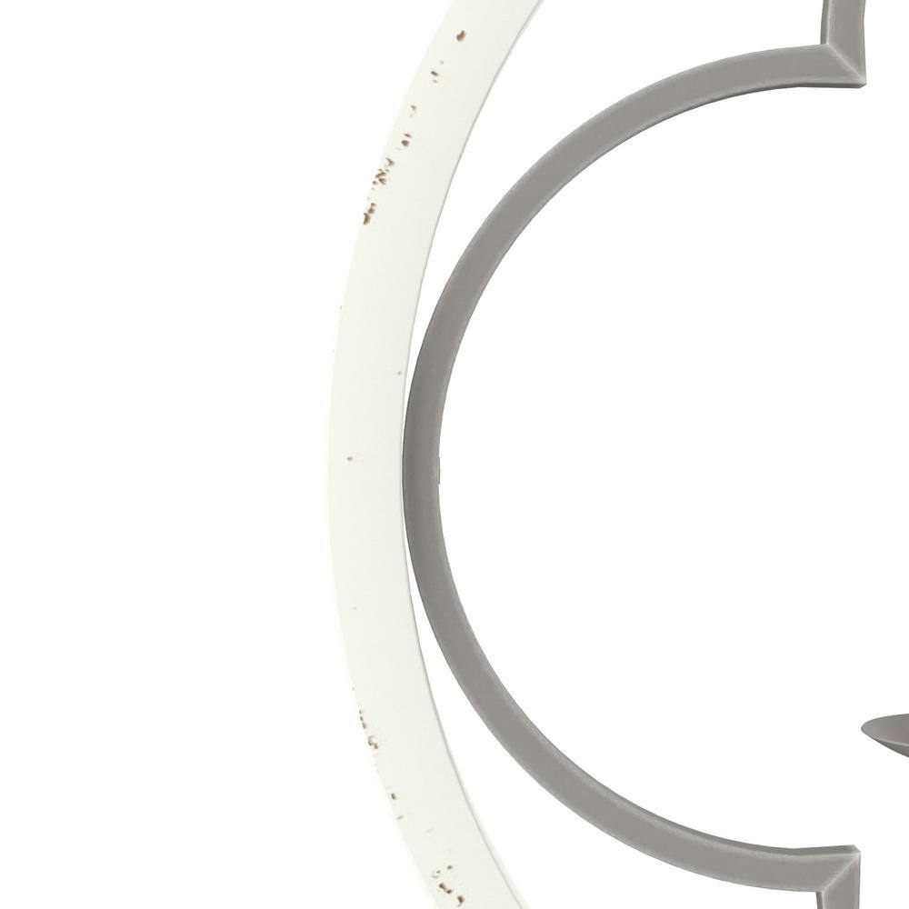 Gablecrest 24" Rustic White Painted Concrete 4-Light Globe Pendant