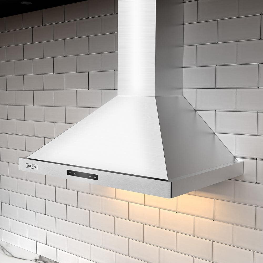 36" Stainless Steel Wall Mount Range Hood with Touch Controls