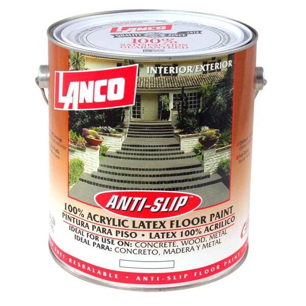 Lanco 1 Gal. AntiSlip Acrylic Latex Floor Paint Flat SilverSF2934