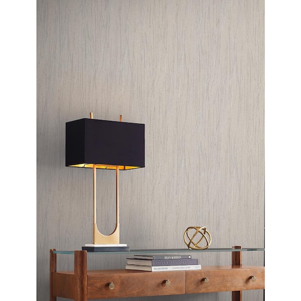Beige Taupe Piedmont Bamboo Abstract Vinyl Non-Pasted Wallpaper Roll